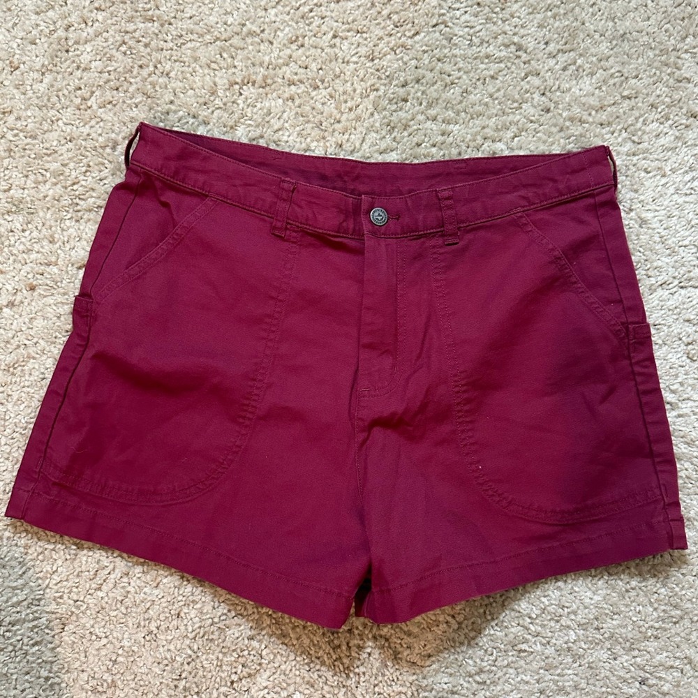 Patagonia Organic Cotton Shorts Women's Casual Burgundy Outdoor Size 14